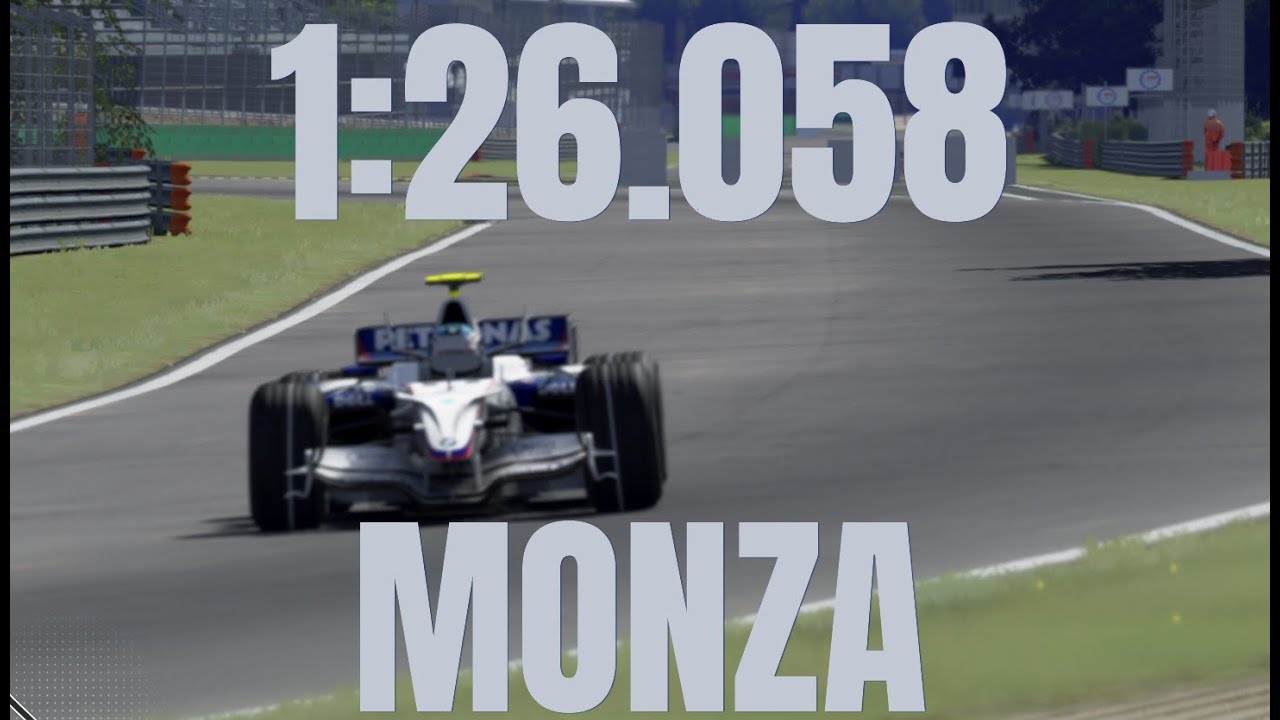 Monza 1:26.058 in Kubica's 2008 BMW Sauber car