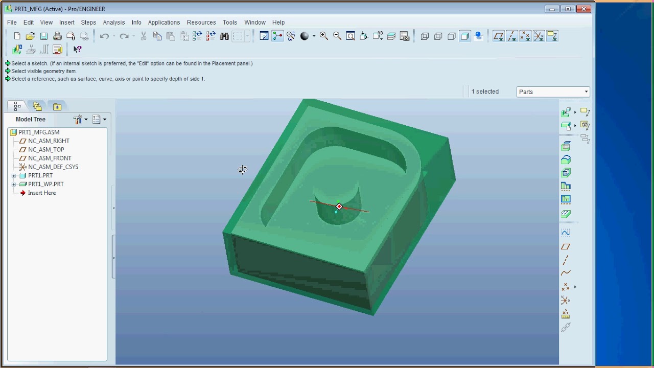 CNC Part Programming using ProE - Part 2