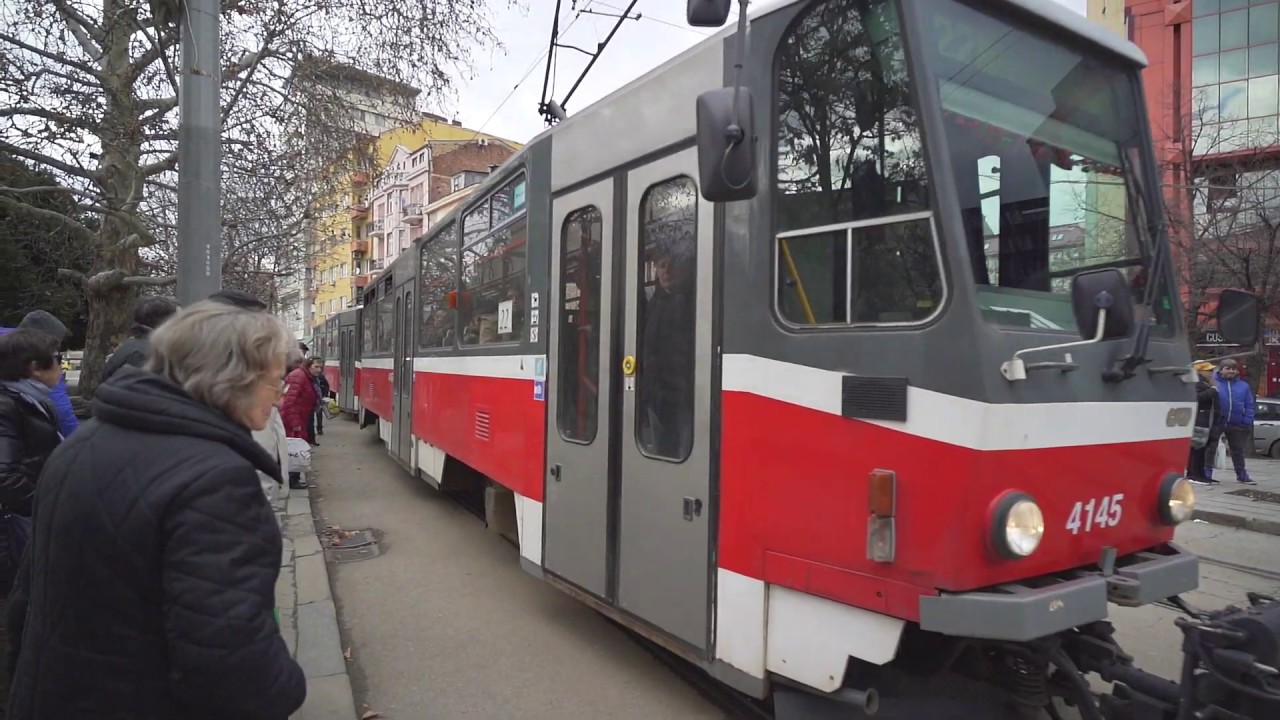 Bulgaria, Sofia, tram 22 ride from Централни хали to ул алеко константинов софия