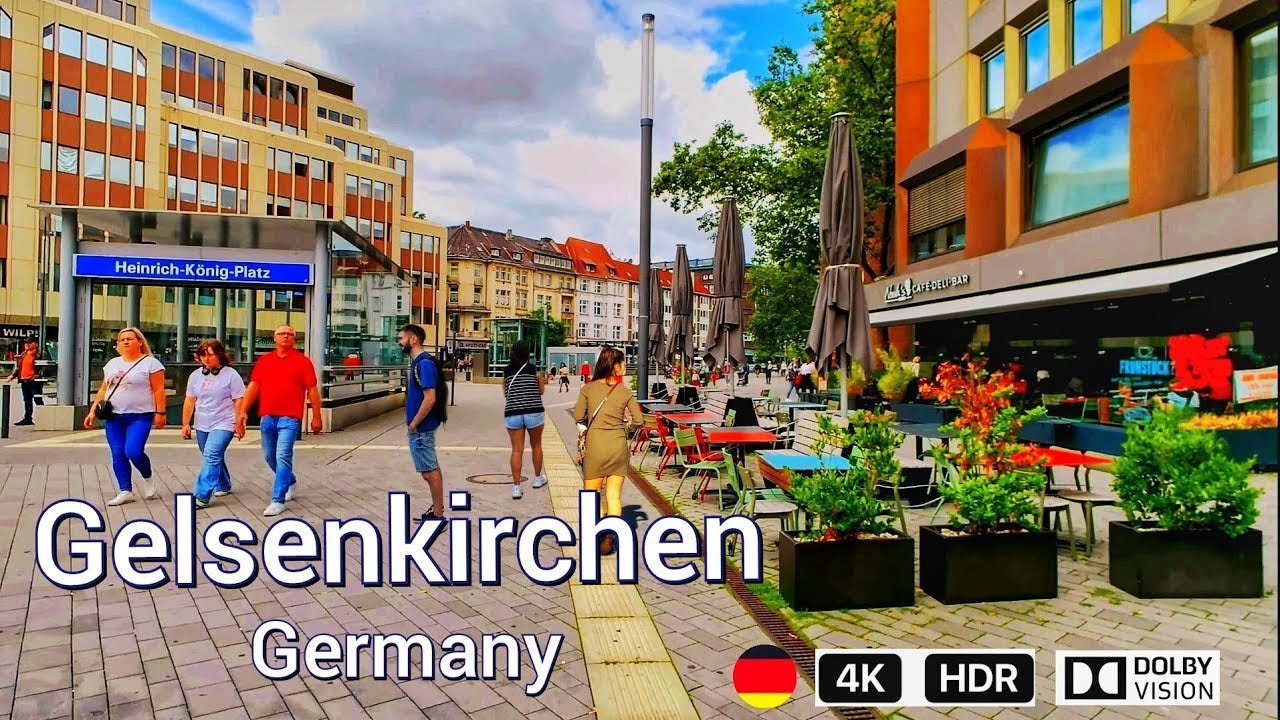 Gelsenkirchen in Germany/discover famous city Gelsenkirchen/walking tour 4K