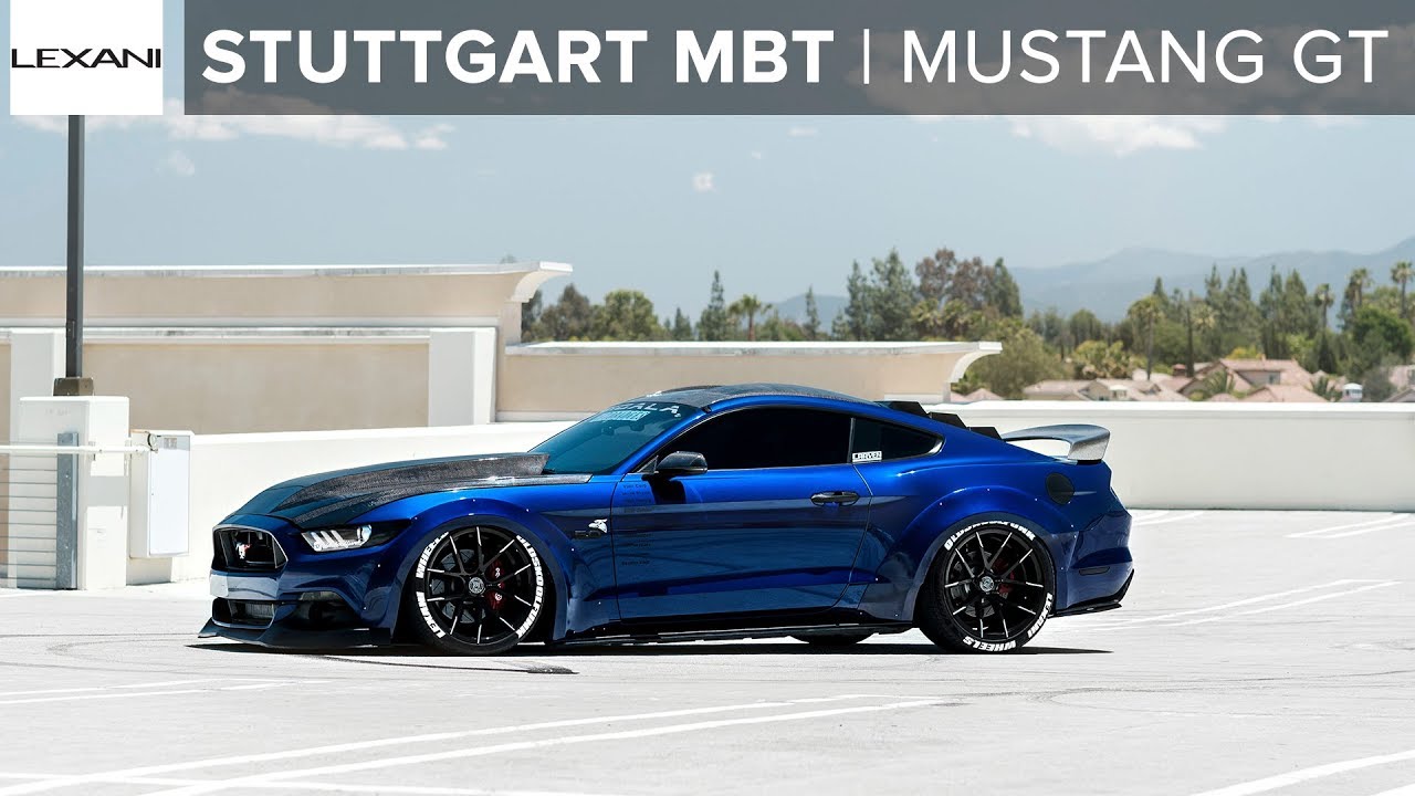 Wide Body Ford Mustang GT on Stuttgart Custom Wheel by Lexani
