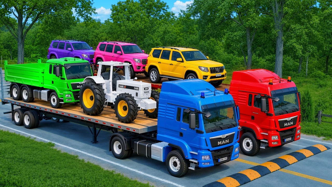 Flatbed Truck Mcqueen | Transportation with Truck - Pothole vs Car # - BeamNG.Drive#9
