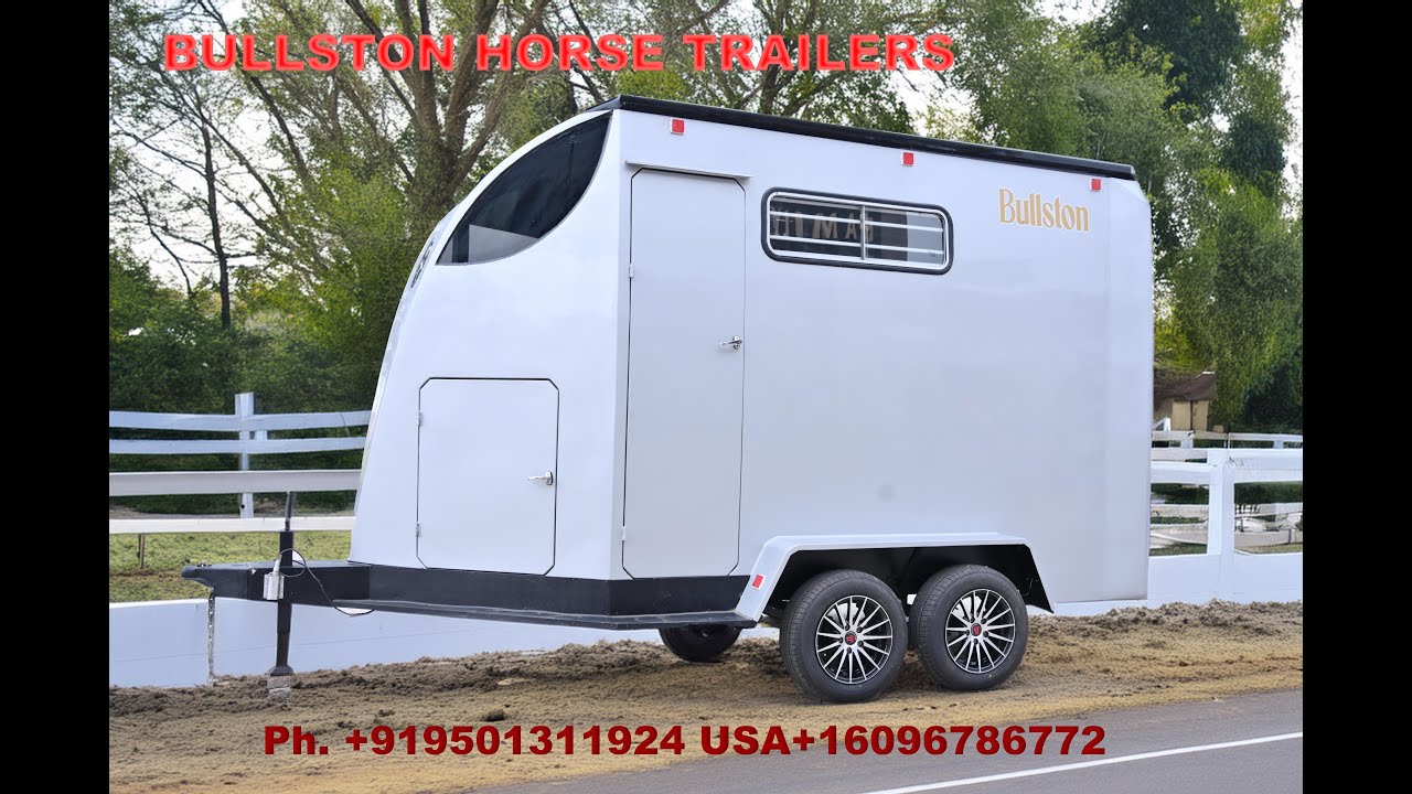 Bullston two horse bumper pull trailer. aerodynamic and lightweight design .