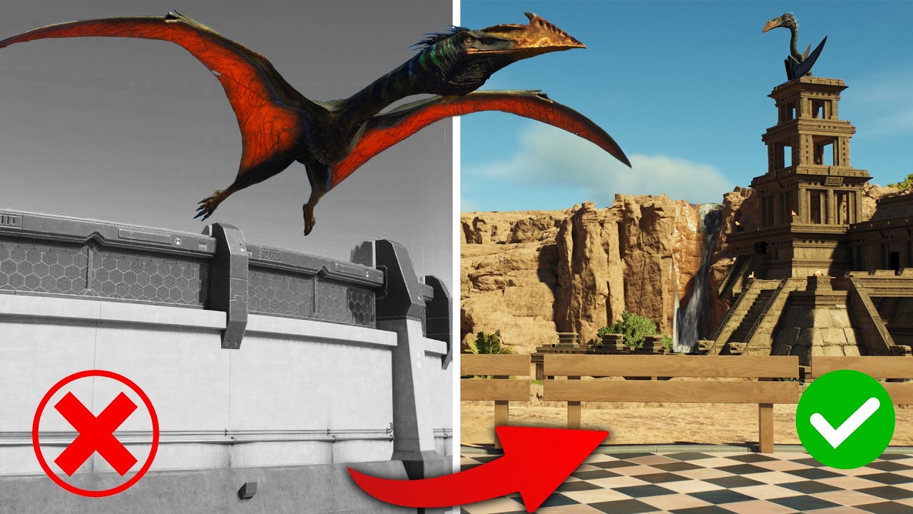 🔲 How To Make The New Aviary FULLY INVISIBLE & Natural | Jurassic World Evolution 3 Rebirth DLC