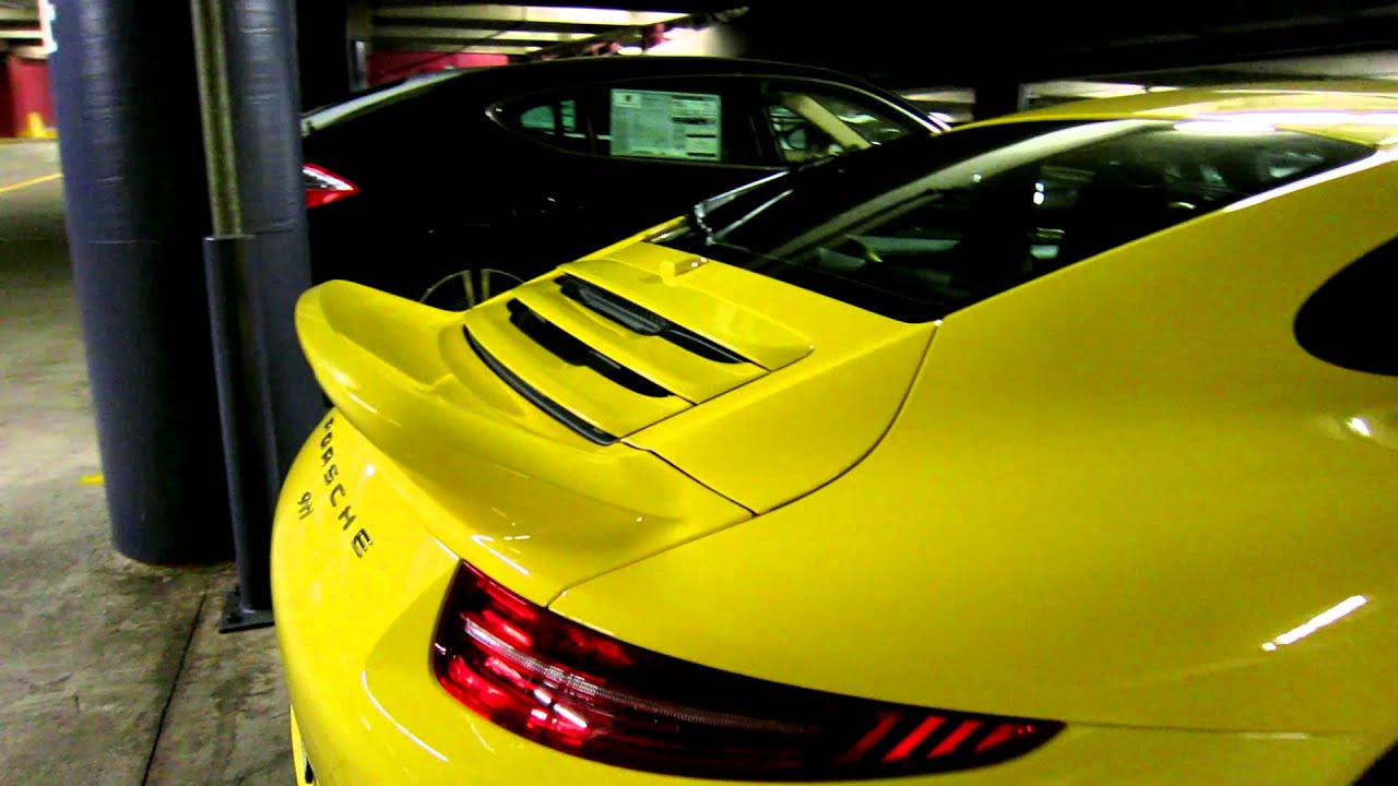 2013 Porsche 911 Sport Design Package 991 DUCKTAIL at Beverly Hills Porsche Racing Yellow