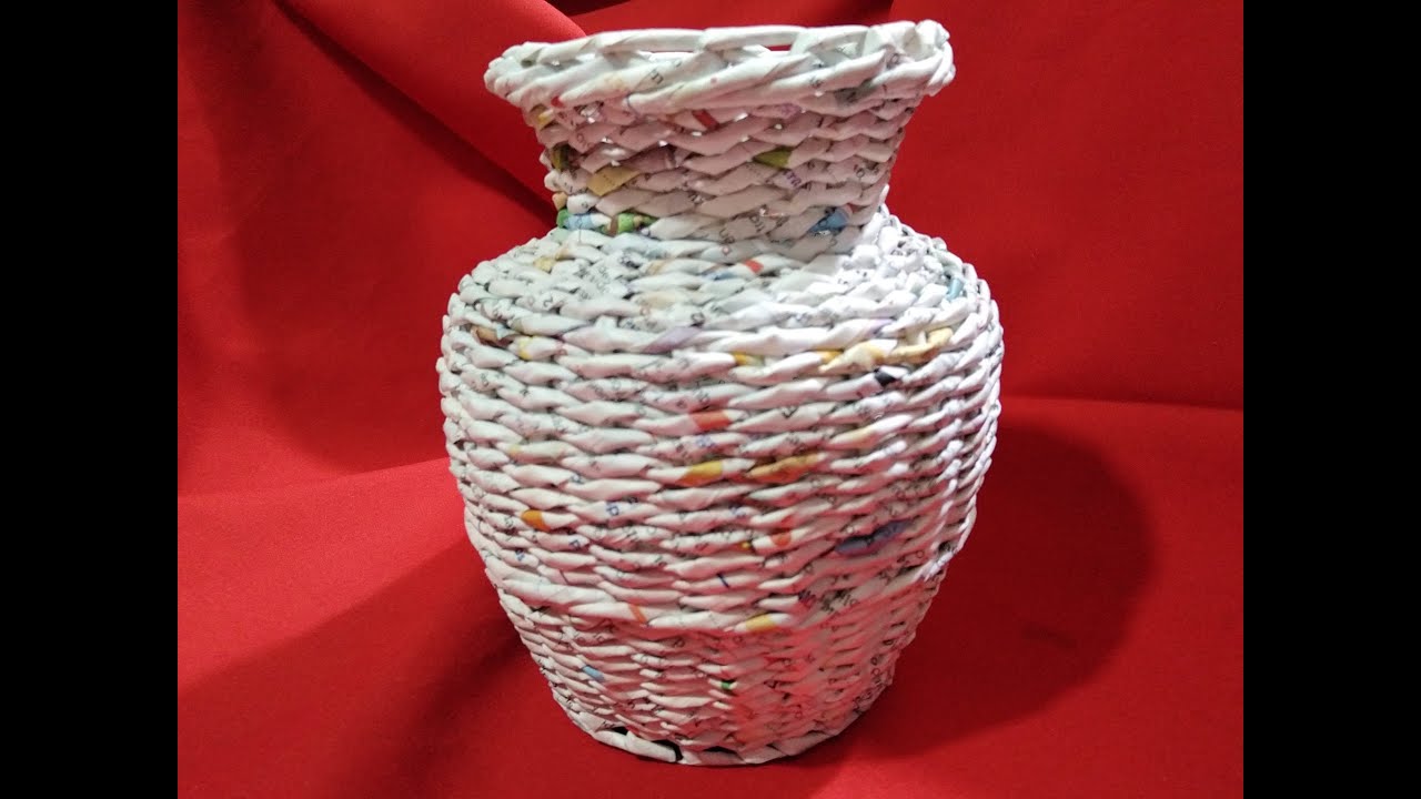 DIY-BASIJA DE PAPEL RECICLADO SIN COSTO Y MUY HERMOSA, FACIL PASO A PASO