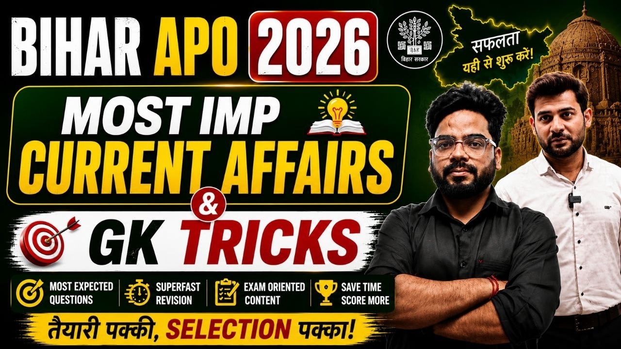 Bihar APO 2026 | Most Expected Current Affairs MCQs & GK Tricks | Exam-Oriented Revision