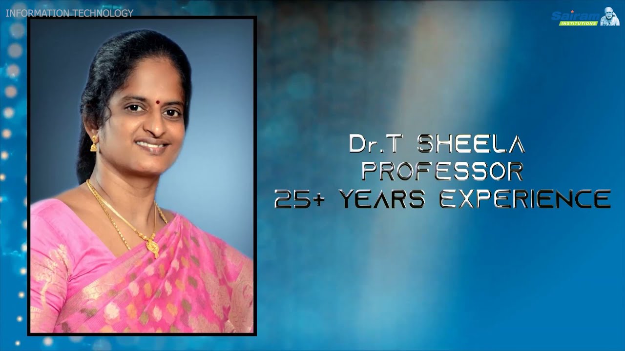 SRI SAIRAM ENGINEERING COLLEGE | DEPARTMENT OF INFORMATION TECHNOLOGY
