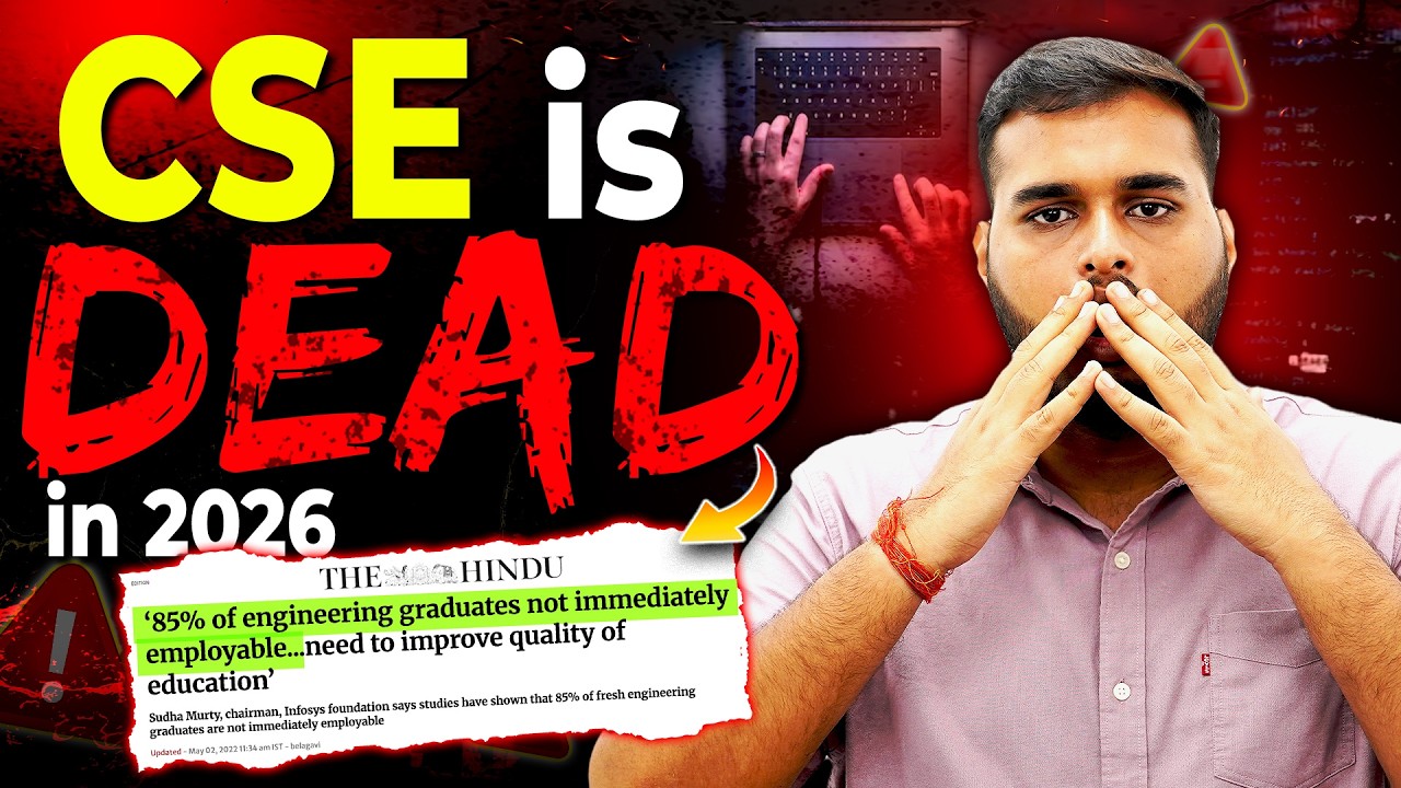 CSE is De*d in 2026 ? ❌ | Future of CSE Engineers in India 😱 