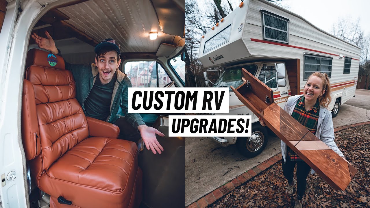 BACK TO THE RV! Building Custom Bunk Cabinets + Brand New Captain's Chairs 😍
