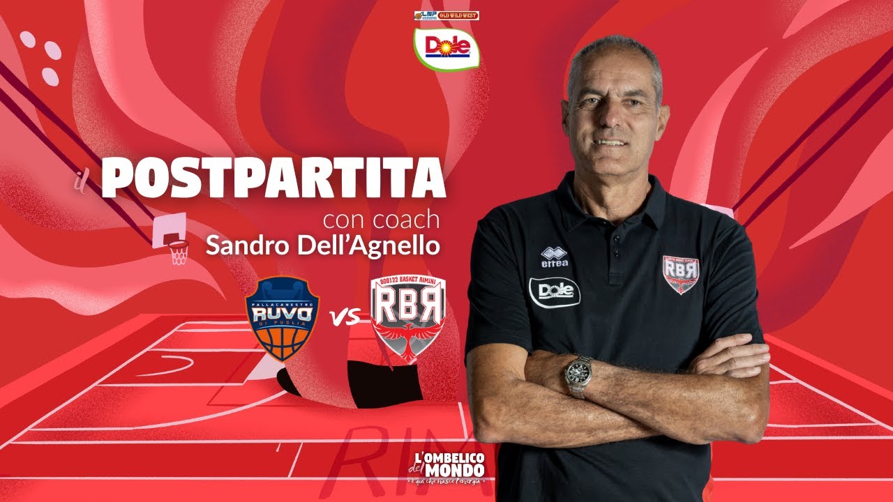 Crifo Wines Ruvo di Puglia - Dole Rimini 86-94, dopo gara con coach Sandro Dell’Agnello