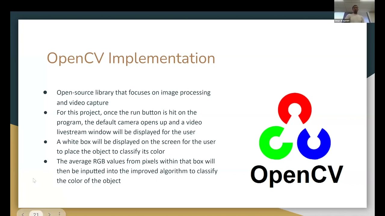 Color Detection using Improved KNN Algorithm with OpenCV Implementation