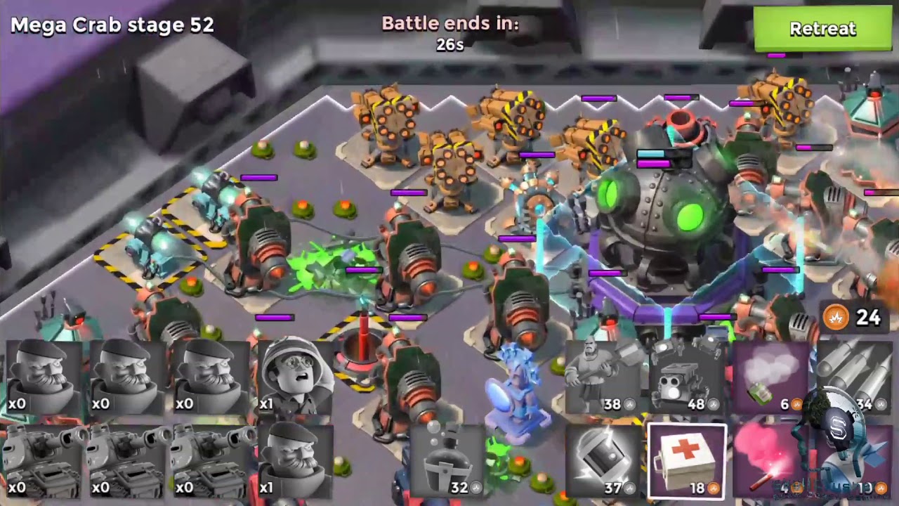 Tribal Mega Crab May 2018 stage 52 - 2 attacks - Boom Beach