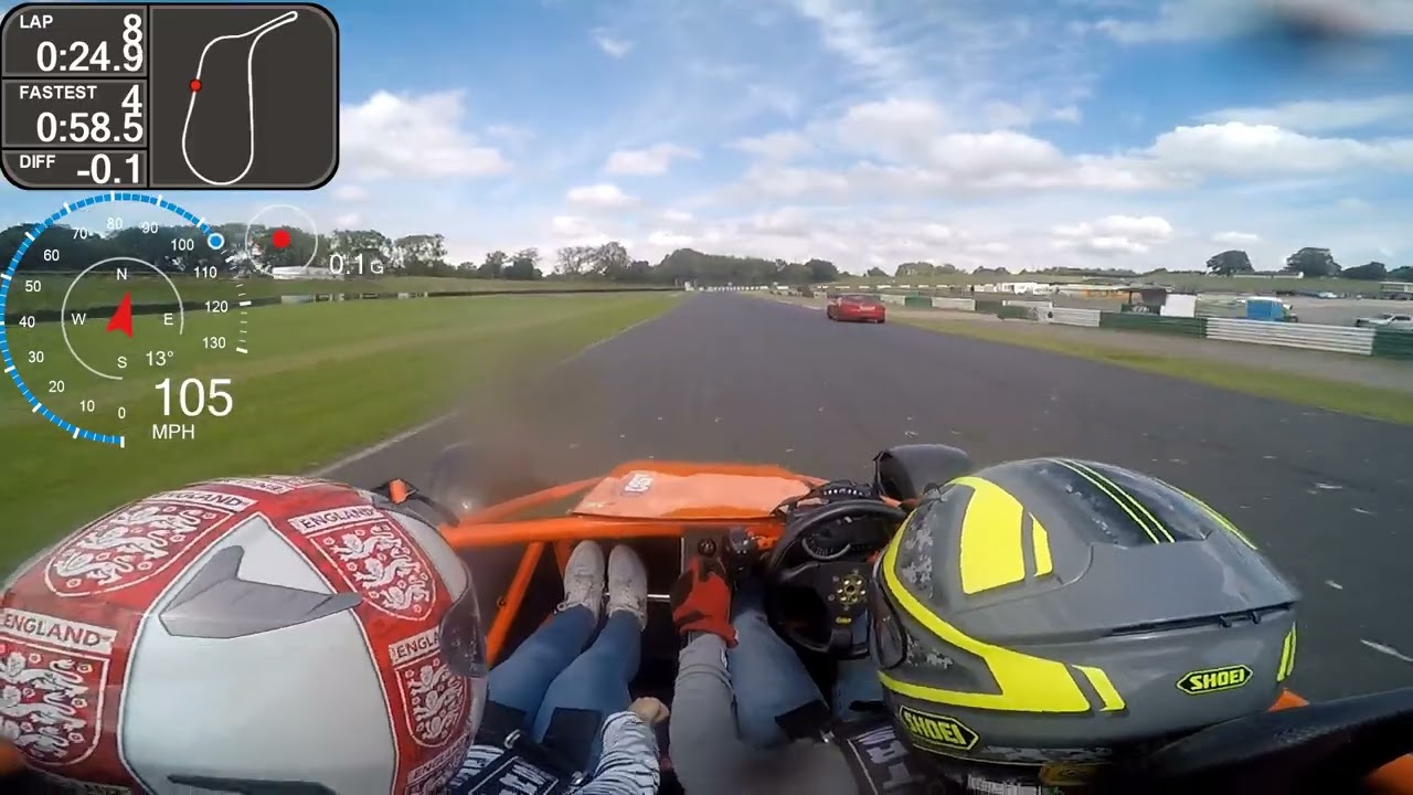 Passenger rides at Mallory Park in the Asbo 4