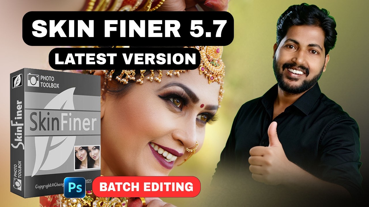 100 Photos Auto Edit Trick! Photoshop Batch + SkinFiner Action Tutorial