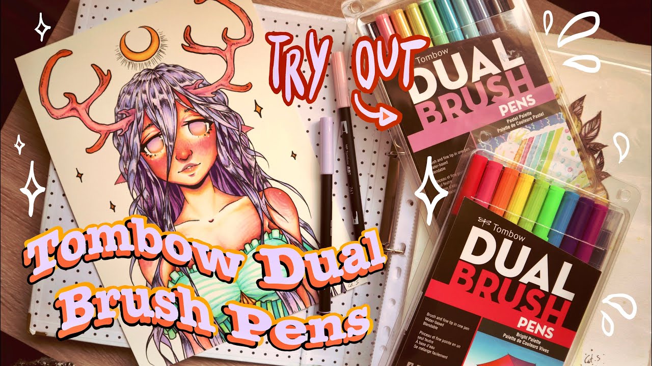 Tombow Dual Brush Pens // ART TRY OUT!