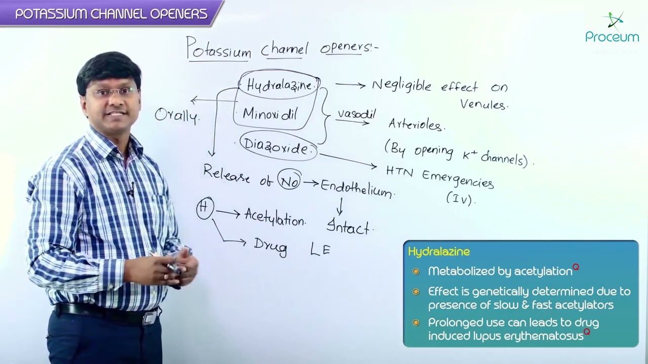 11. Vasodilators: Potassium Channel Openers: Anti- Hypertensive Drugs: CVS Pharmacology USMLE Step 1