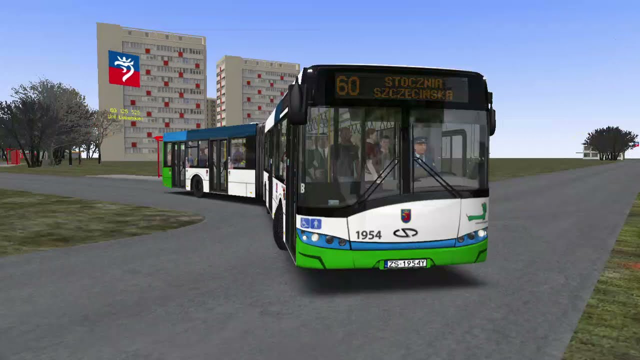 OMSI 2: Fiction Szczecin - Solaris Urbino 18 III #1954 - Linia: 60 - Kierunek: Stocznia Szczecińska