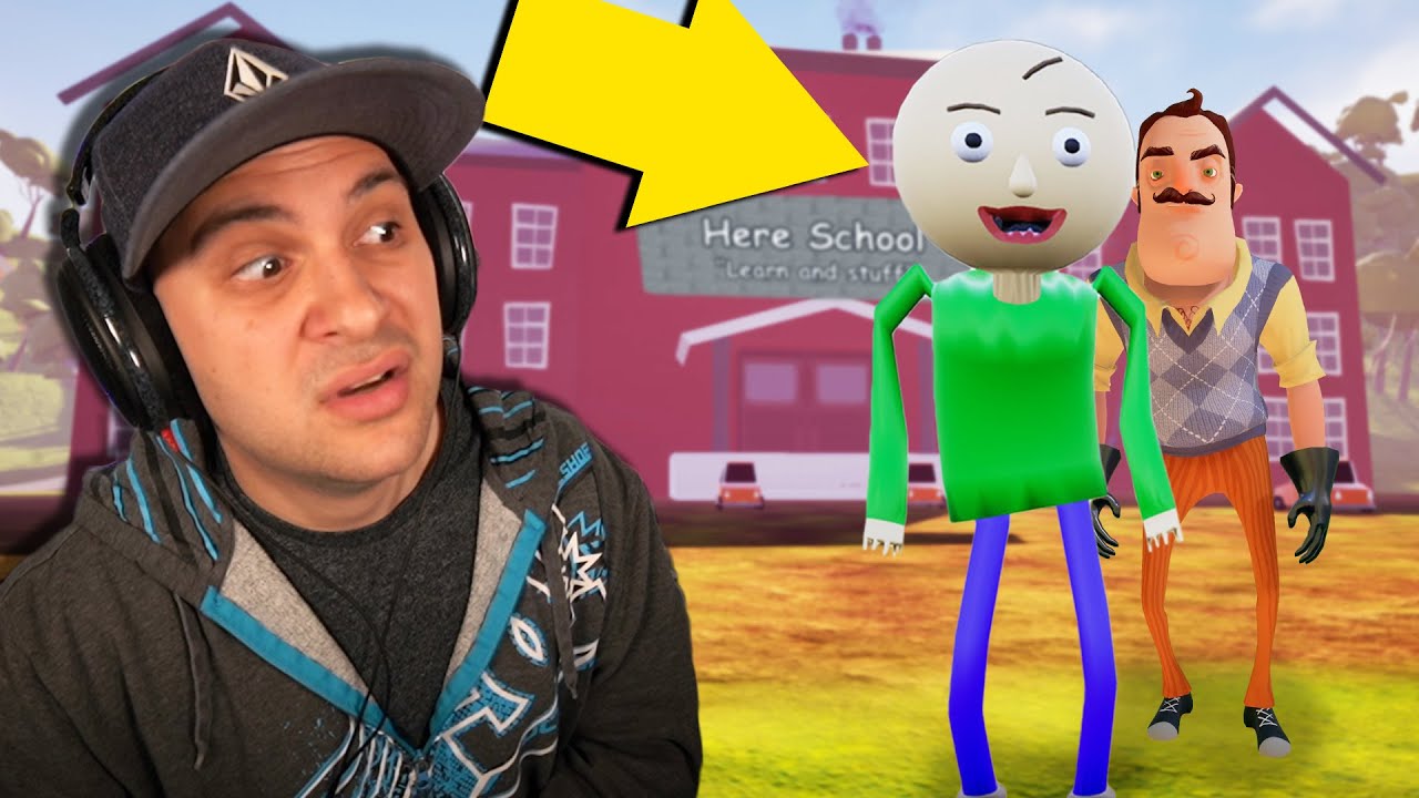 Escaping Baldi's School in Hello Neighbor?!