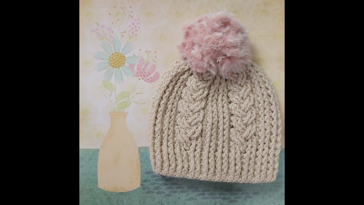 איך סורגים כובע כבל צמות בכל מידה עם מסרגה אחת - חלק 1