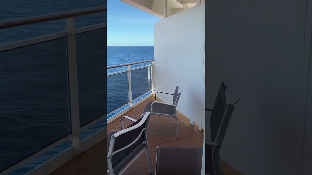 Ocean view from my balcony stateroom onboard MSC Divina cruise ship.