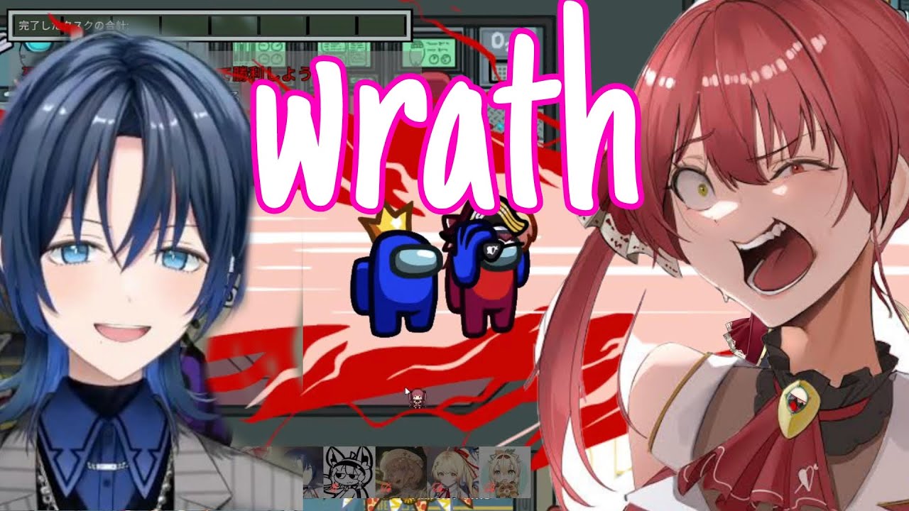 Houshou Marine Rage At Hiodoshi Ao | Among Us [Hololive/Sub]