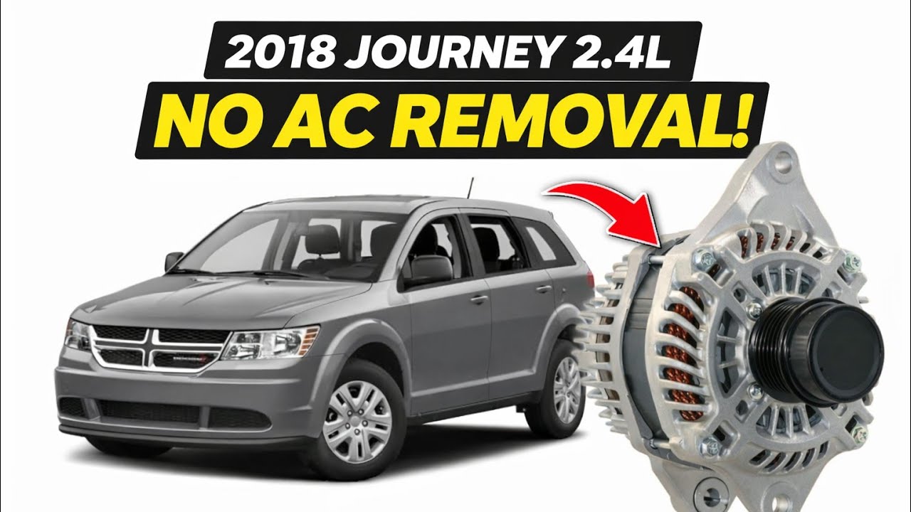 2018 Dodge Journey 2.4L Alternator Replacement (EASY Top Removal &ndash; No AC Removal!)