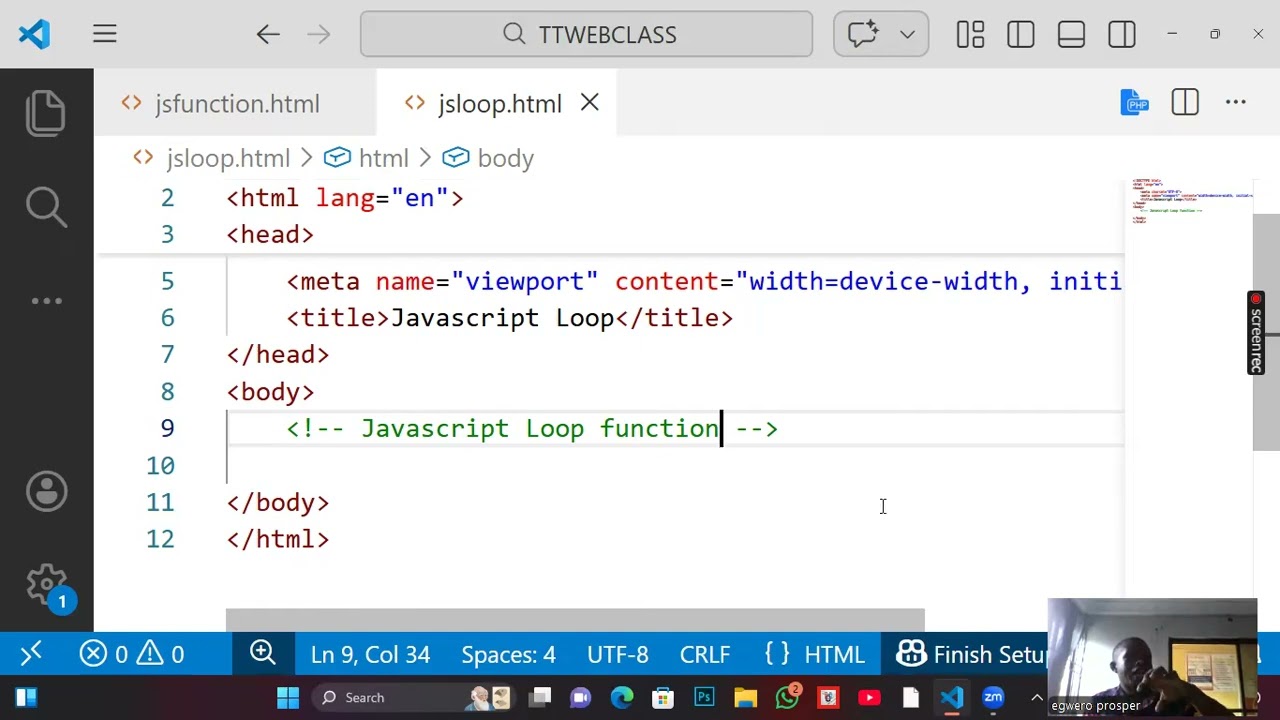 JAVASCRIPT LOOP FUNCTION 