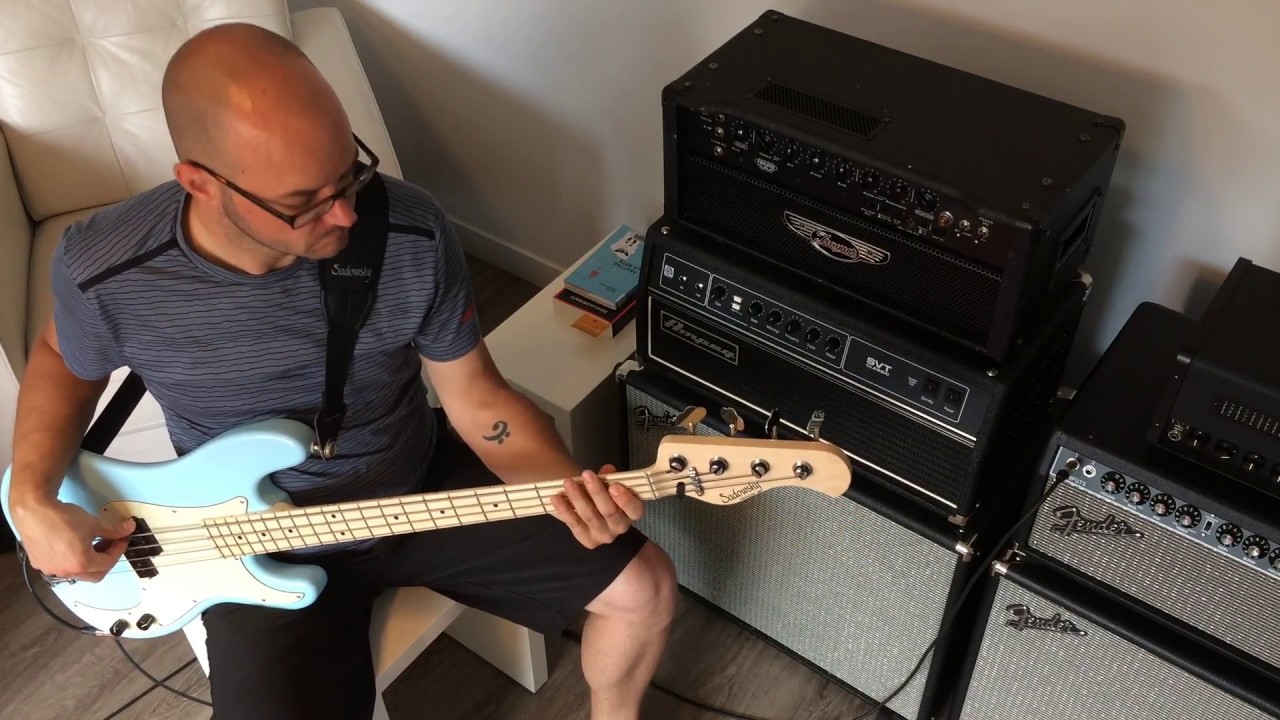 Ampeg SVT CL / Fender SuperBassman /Traynor YBA200 / Mesa Boogie Prodigy 4:88 /Sadowsky p bass