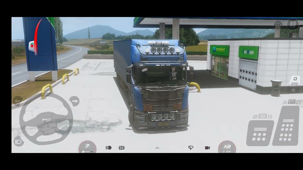 Fresh Vegetable Container Truck on the Way to Linz City