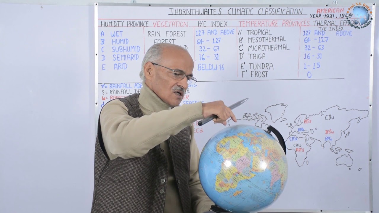 Thornthwait's Climatic Classification // In Hindi // By SS Ojha Sir