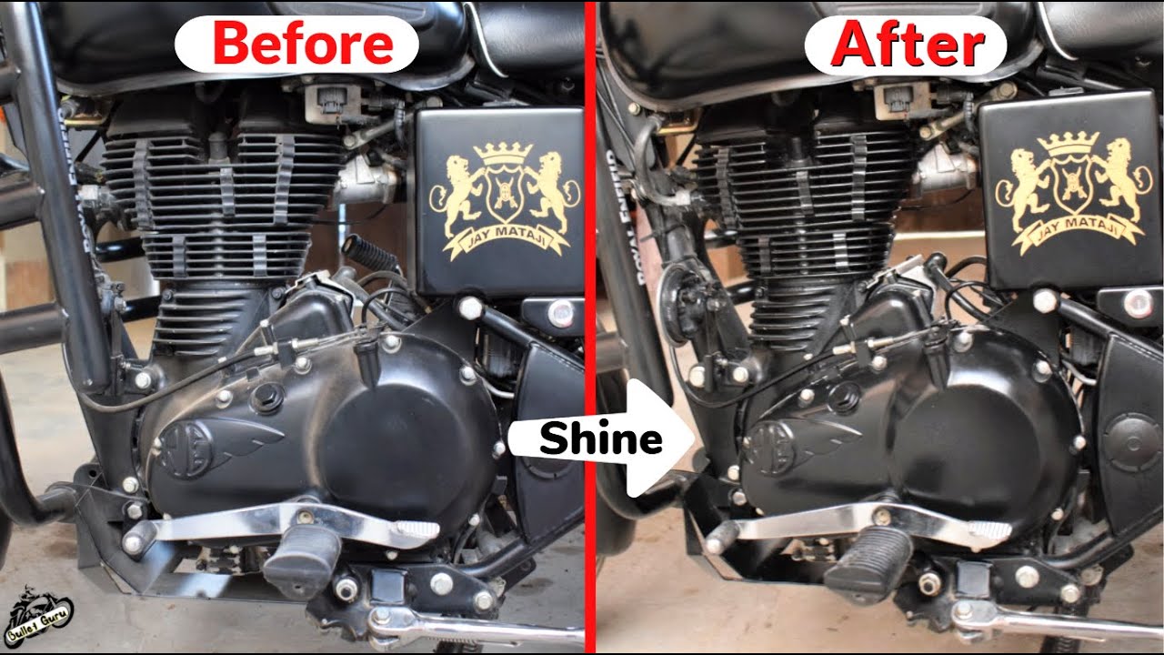 Maintain BLACK ENGINE Clean, Shine & Protect | Protect all Black Parts in Bikes