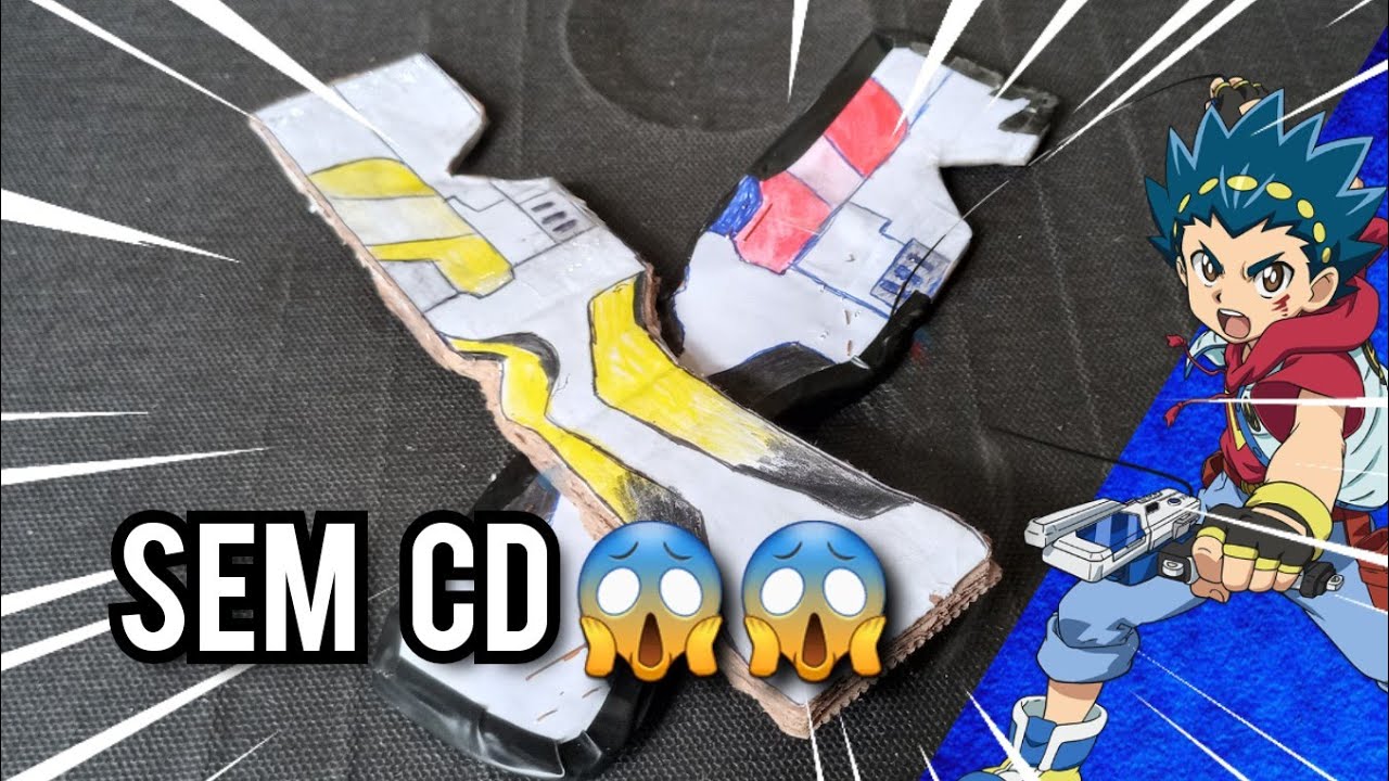 tutorial | Como fazer lançador de beyblade caseiro sem CD.