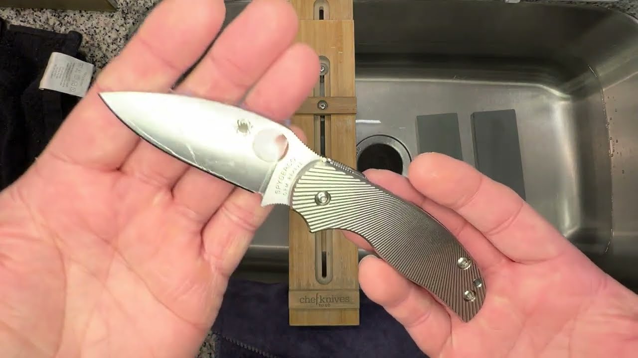 Knife Sharpening - Spyderco Sage 5 Rex121