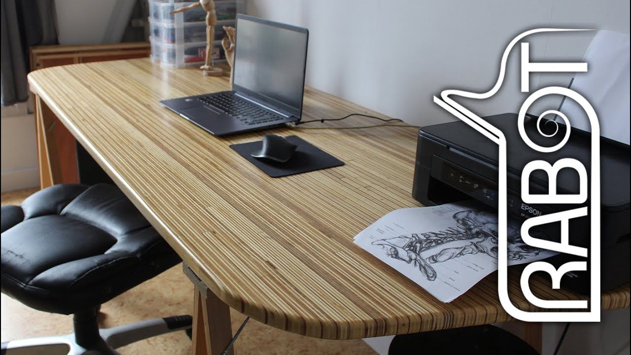 Plateau de bureau en contre plaqué collé