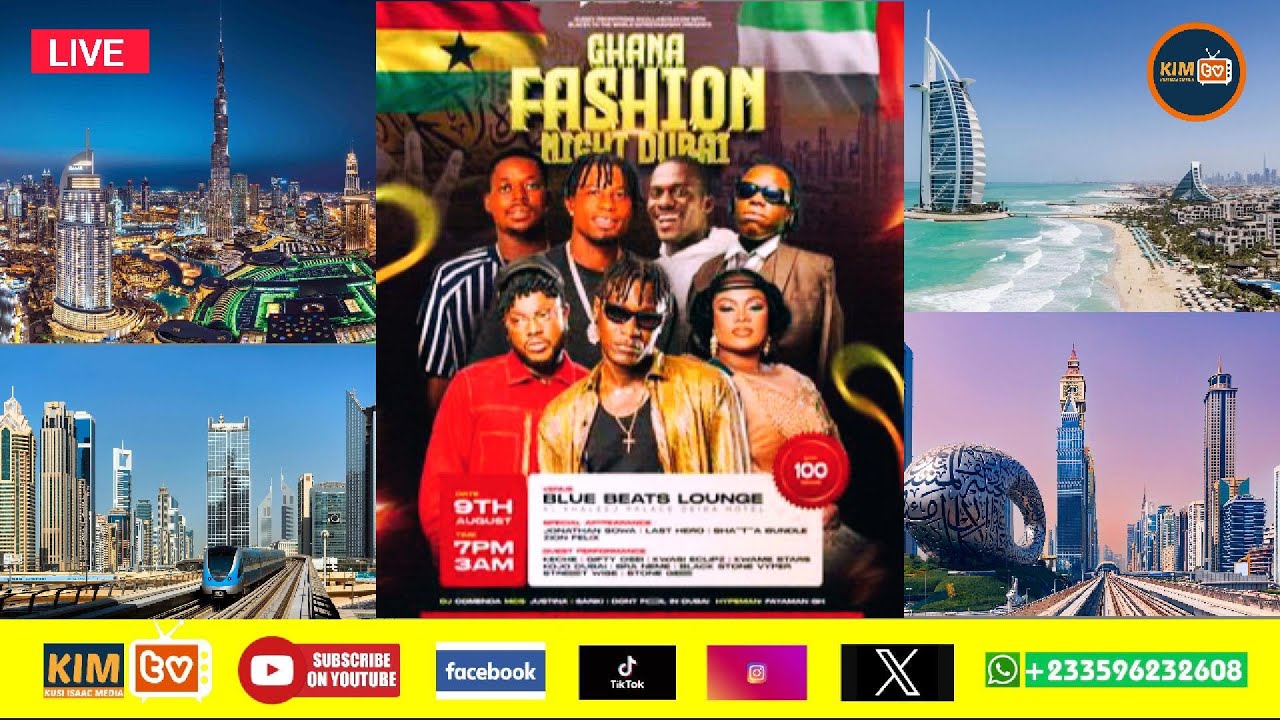 GHANA FASHION NIGHT DUBAI  LIVE ON KUSI ISAAC MEDIA /09/082025