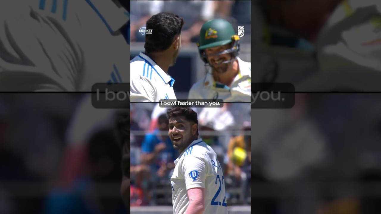 Starc tells Harshit to pitch it up &hellip; or else! 🥶 #AUSvIND