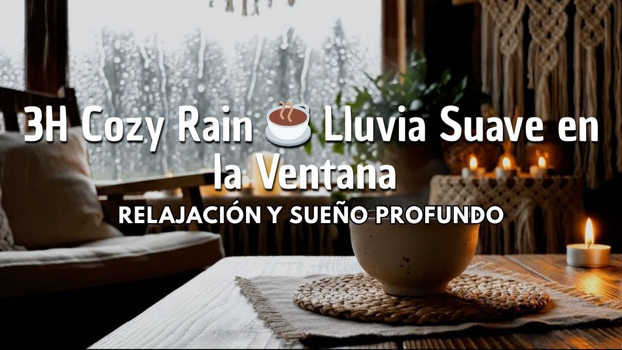 Habitación Cozy ☕🌧️ Lluvia Relajante en la Ventana | 3 Horas Sin Interrupciones