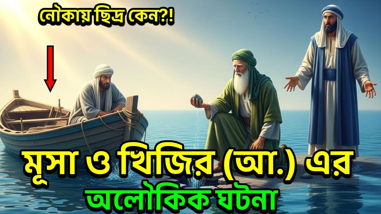 হযরত মূসা ও খিজির (আ.) এর অলৌকিক সফর | নৌকার ছিদ্রের রহস্য 🕌