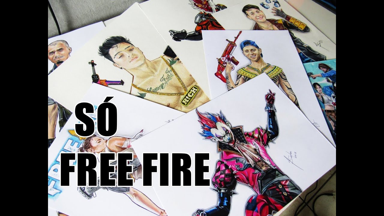 MOSTRANDO TODOS MEUS DESENHOS DE FREE FIRE