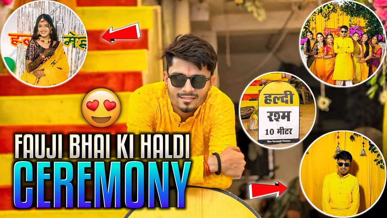 😍 Haldi And मेहंदी Ceremony @FaujicjGaming1 Weddings | YouTubers Meetup in My Shadi