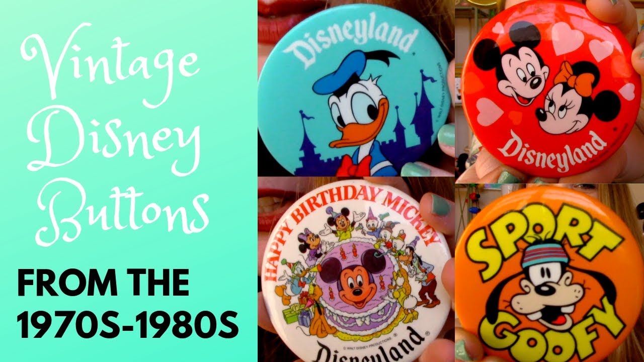 Vintage Disney Buttons// 1970s & 1980s