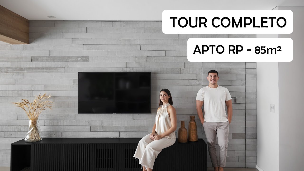 TOUR APARTAMENTO MODERNO CINZA E MADEIRA 85m²