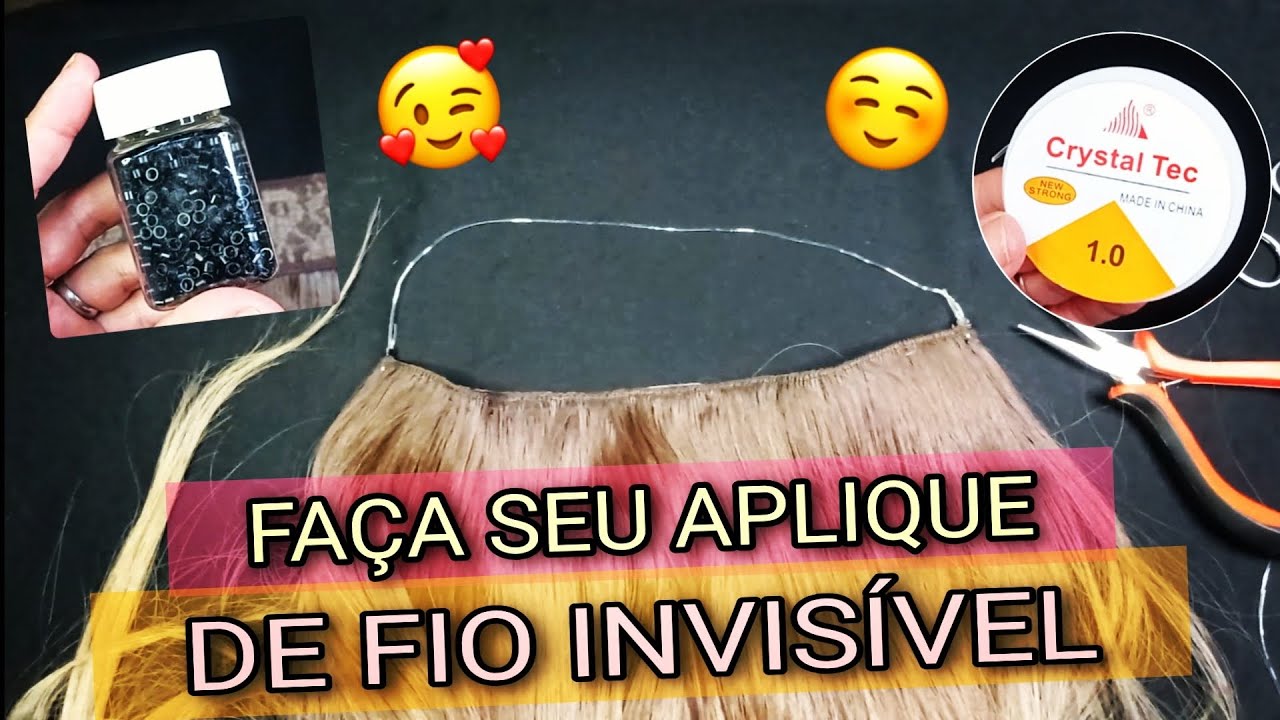 DIY: Como FAZER SEU APLIQUE DE FIO INVISÍVEL EM CASA ☺️✌🏼