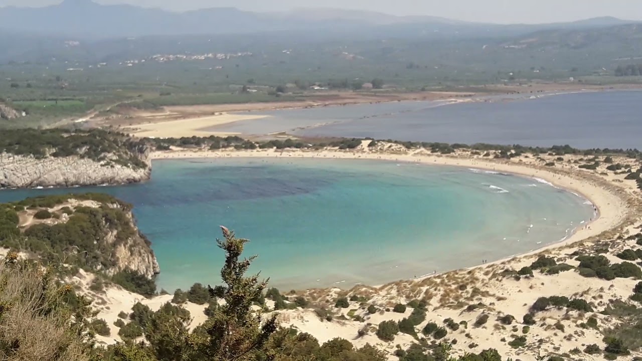 Voidokilia plaża, Peloponez; Voidokilia Beach; &Pi;&alpha;&rho;&alpha;&lambda;ί&alpha; &Beta;&omicron;ϊ&delta;&omicron;&kappa;&omicron;&iota;&lambda;&iota;ά