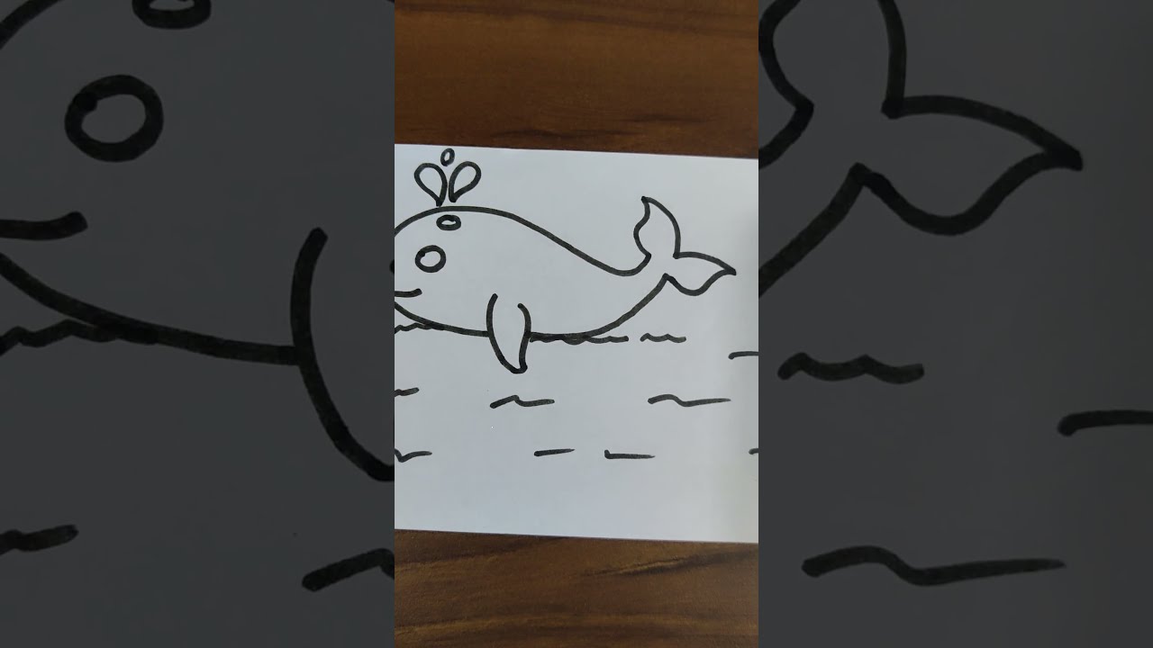 cute and easy dolphin 🐬 drawing #happy #cute #easy #drawing #creative #dolphin