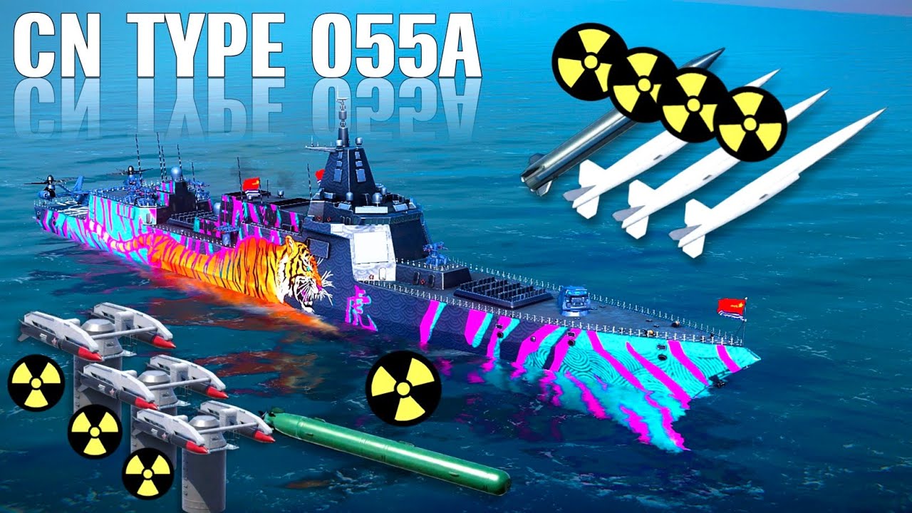CN Type 055A Goes FULL☢️Nuclear – Most Scary & Powerful Setup! Modern Warships Gameplay!