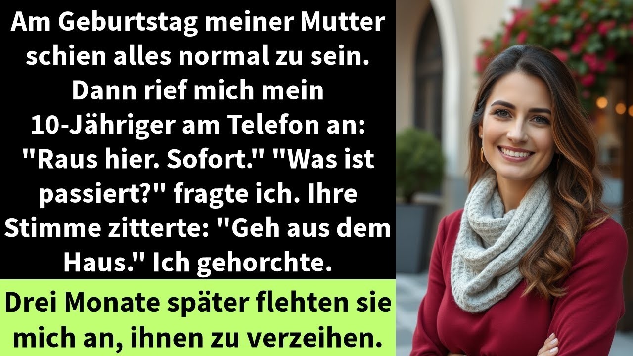 Am Geburtstag meiner Mutter schien alles normal zu sein  Dann rief mich mein 10 Jähriger am Telefo