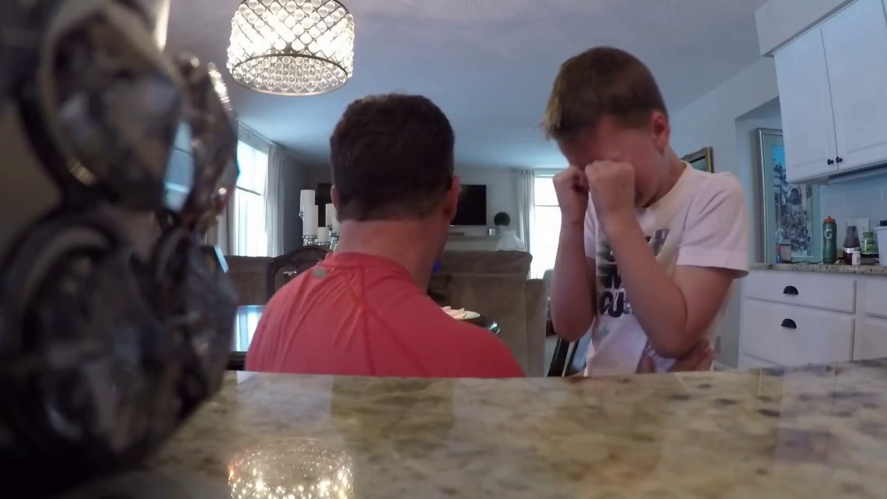 Child's tears of joy: Surprising my son humbled us both.
