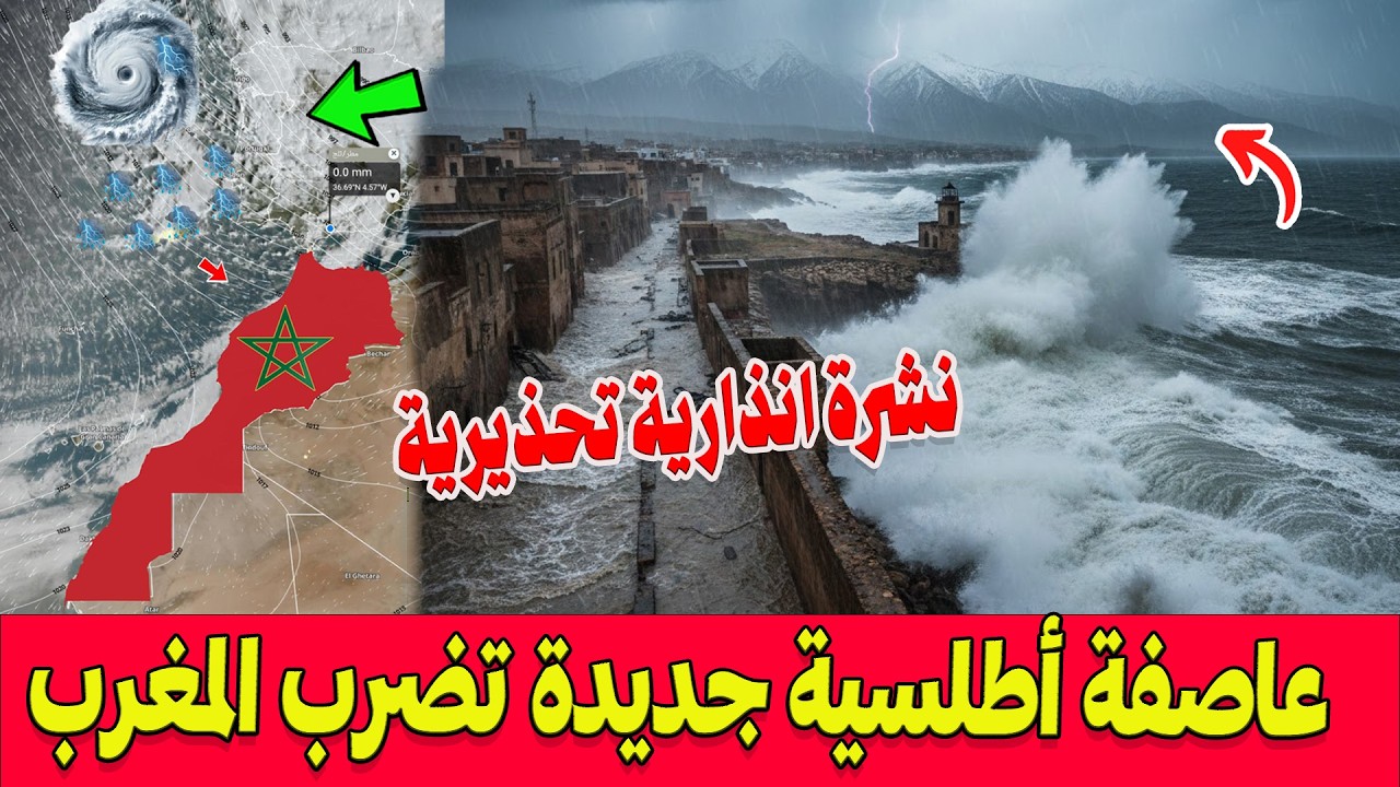🔴 عاصفة جديدة تضرب المغرب.. الأرصاد الجوية تحذر .. رياح عاصفية وأمطار قوية وثلوج